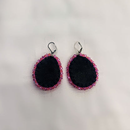 Pink Rose Earrings