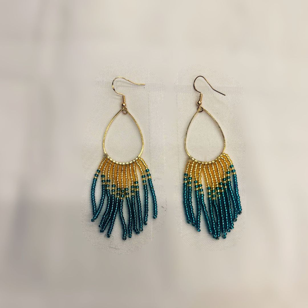 Blueberry Sunrise Fringe Earrings