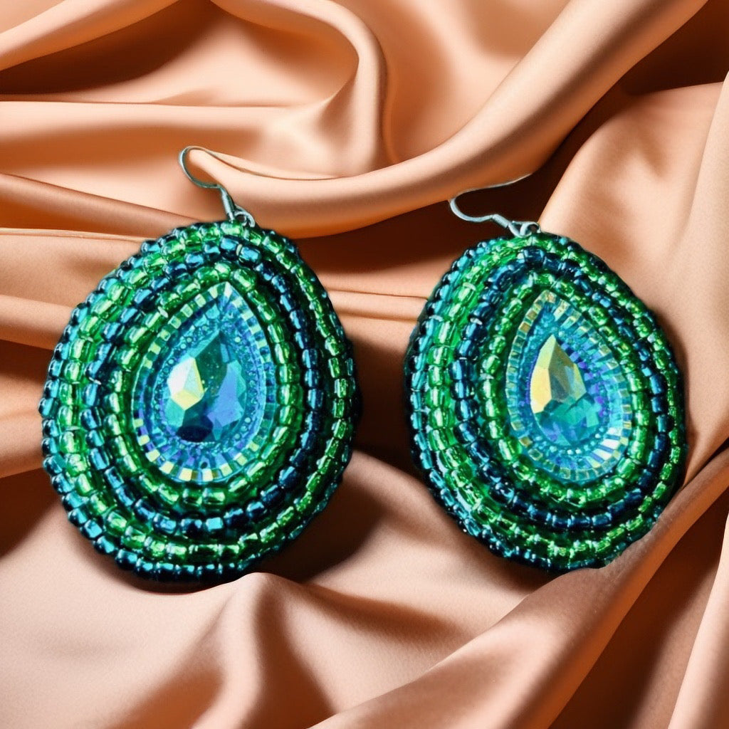 Blue Green Sky Earrings