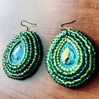 Blue Green Sky Earrings