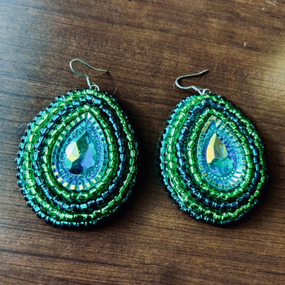 Blue Green Sky Earrings